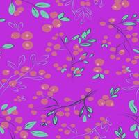 Fondo de patrón de ilustración de vector transparente floral. diseño para uso en todo el papel de envoltura de impresión de tela textil y otros. diseño de impresión repetible de flor de primavera vintage listo para imprimir gráfico