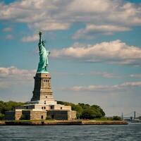 ai generado dama libertad un símbolo de americano libertad foto