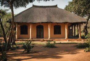 AI generated Timeless Beauty Old African Houses photo