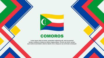 Comoros Flag Abstract Background Design Template. Comoros Independence Day Banner Wallpaper Vector Illustration. Comoros Banner