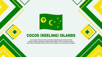 Cocos Islands Flag Abstract Background Design Template. Cocos Islands Independence Day Banner Wallpaper Vector Illustration. Cocos Islands Background