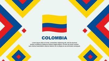 Colombia Flag Abstract Background Design Template. Colombia Independence Day Banner Wallpaper Vector Illustration. Colombia Template