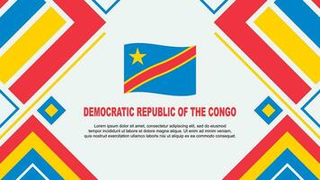 Democratic Republic Of The Congo Flag Abstract Background Design Template. Democratic Republic Of The Congo Independence Day Banner Wallpaper Vector Illustration. Illustration