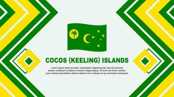 Cocos Islands Flag Abstract Background Design Template. Cocos Islands Independence Day Banner Wallpaper Vector Illustration. Cocos Islands Design