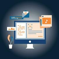 Landing page template - 1 vector