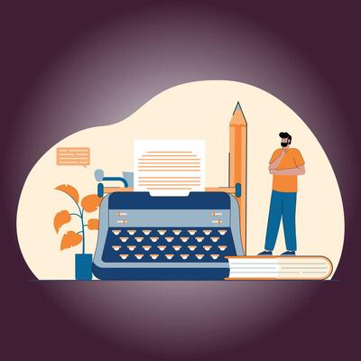 Screenwriter writing story