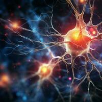AI generated The intricacies of a neurons myelin photo