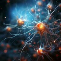 AI generated The myelin sheath of a neuron photo