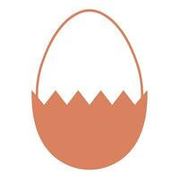 Half peeled soft boiled egg, boiled egg, ready to eat vector