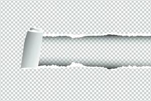 Ripped paper with ripped edges and transparent space vector