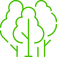 ambiental árbol línea icono símbolo ilustración png