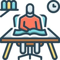 color icon for studies vector