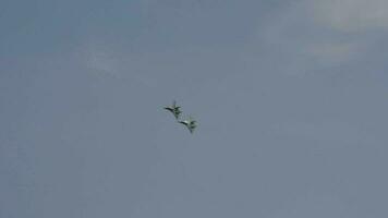 Two fighter jets in sky video