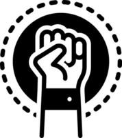 solid icon for fisting vector