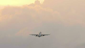 Aircraft taking off, climbing video