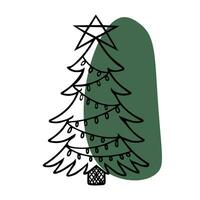 Doodle Christmas tree. Doodle Christmas tree vector