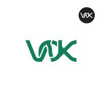 letra vnx monograma logo diseño vector