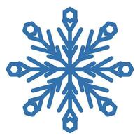 Winter Blue Freeze Snowflake Thick Line Icon vector