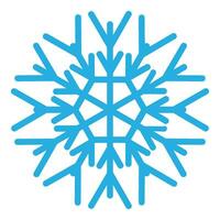 Winter Blue Freeze Snowflake Thick Line Icon vector