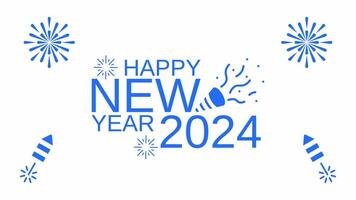 Happy new year 2024 background. New year vector background for event, festival, card or decoration. Background for new year celebration in december
