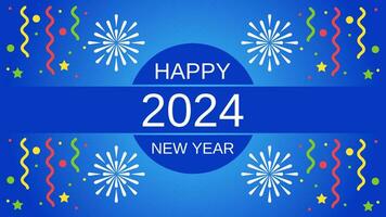 Happy new year 2024 background. New year vector background for event, festival, card or decoration. Background for new year celebration in december