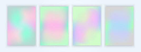 cover backgrounds set with modern abstract blurred color gradient. Smooth templates collection for brochures, posters, banners, flyers and cards vector