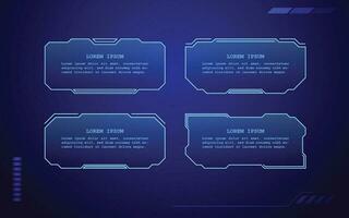 Futuristic digital interface graphic elements vector