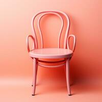 AI generated Bright stylish handmade chair, standing chair alone - AI generated image photo