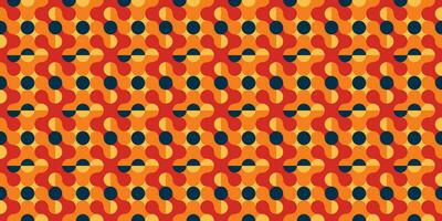 resumen geométrico mosaico ilustración con creativo resumen formas naranja color vector