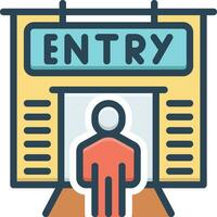 Color icon for entries vector