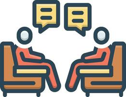 Color icon for discussing vector