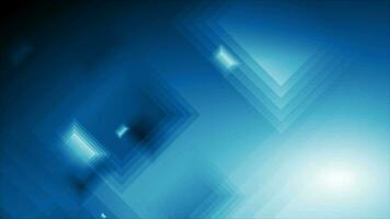 Dark blue technology squares abstract video animation