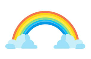 AI generated Vivid Rainbow Isolated on Transparent Background png