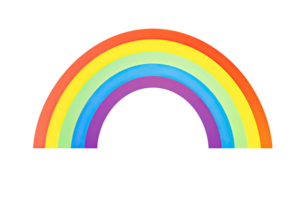 ai generado vívido arco iris aislado en transparente antecedentes png