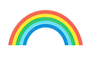 ai gerado vívido arco Iris isolado em transparente fundo png