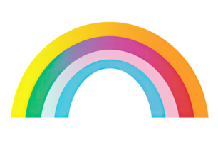 AI generated Vivid Rainbow Isolated on Transparent Background png