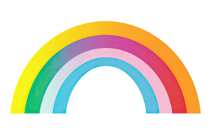 ai gerado vívido arco Iris isolado em transparente fundo png