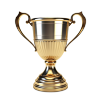 AI generated Trophy cup isolated on a transparent background. png