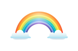 AI generated Vivid Rainbow Isolated on Transparent Background png
