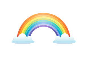 ai gerado vívido arco Iris isolado em transparente fundo png