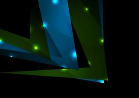 Abstract green blue glowing shiny minimal background vector