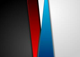 High contrast abstract geometric tech background with red blue stripes vector