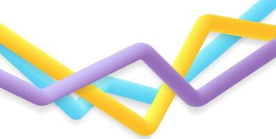 vistoso curvo 3d rayas resumen moderno geométrico antecedentes vector
