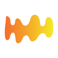 orange shape gradient element png