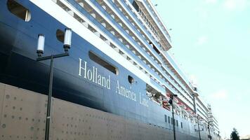 Turkey istanbul 19 august 2023. Holland america cruise ship in Galataport, Istanbul video