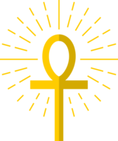 Egyptische kruis licht stralen icoon png