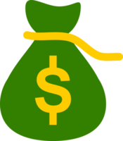 Bag money business icon png