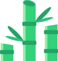 Green bamboo tree with shoot bamboo nature icon png