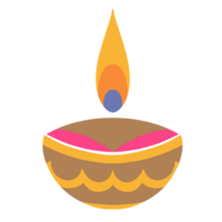 Diwali diya isolated oil lamp png