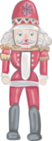 Christmas nutcracker cartoon illustration, Transparent background. png